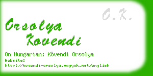orsolya kovendi business card