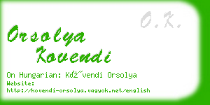 orsolya kovendi business card